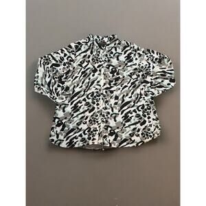 Christian Siriano for Lane Bryant Animal Print Button Up 3X 22/24 Office Attire
